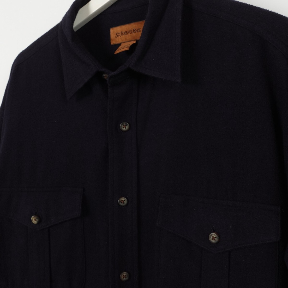 Vintage 90s St Johns Bay Chamois Shirt Long Sleeve Button