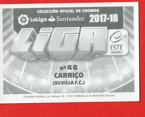 LIGA 2017-18 -PANINI ESTE- Figurina Stiker - 4B - CARRICO - SEVILLA - Picture 2 of 2