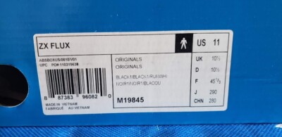 ADIDAS ORIGINALS ZX FLUX PRISM M19845 SIZE 11 WITH EXCLUSIVE