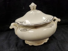 Homer Laughlin Silver Rose Patrician Sugar Bowl 