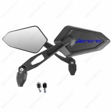 PAIR OF BLACK STREET MIRRORS APPROVED BLUE LOGO BENELLI LEONCINO
