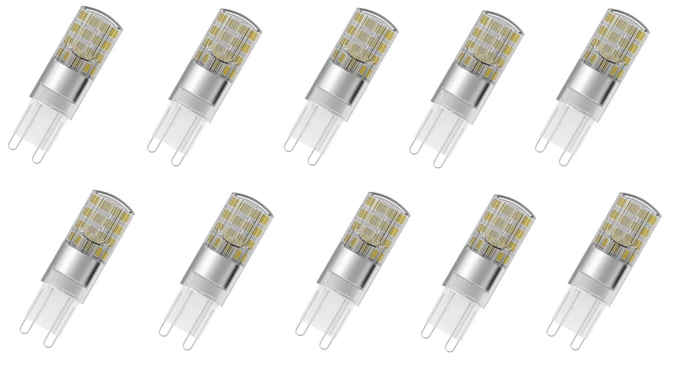 10x OSRAM LED STAR PIN 30 G9 2,6W=30W warmweiß 320lm EEK:F (Spektrum A-G)