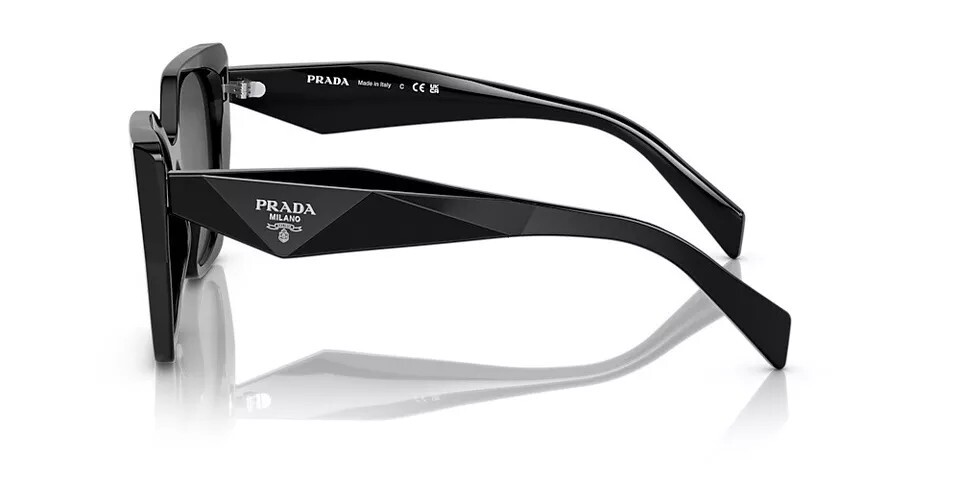PRADA PR 19ZS 1AB5S0 Women's Butterfly Sunglasses - Black