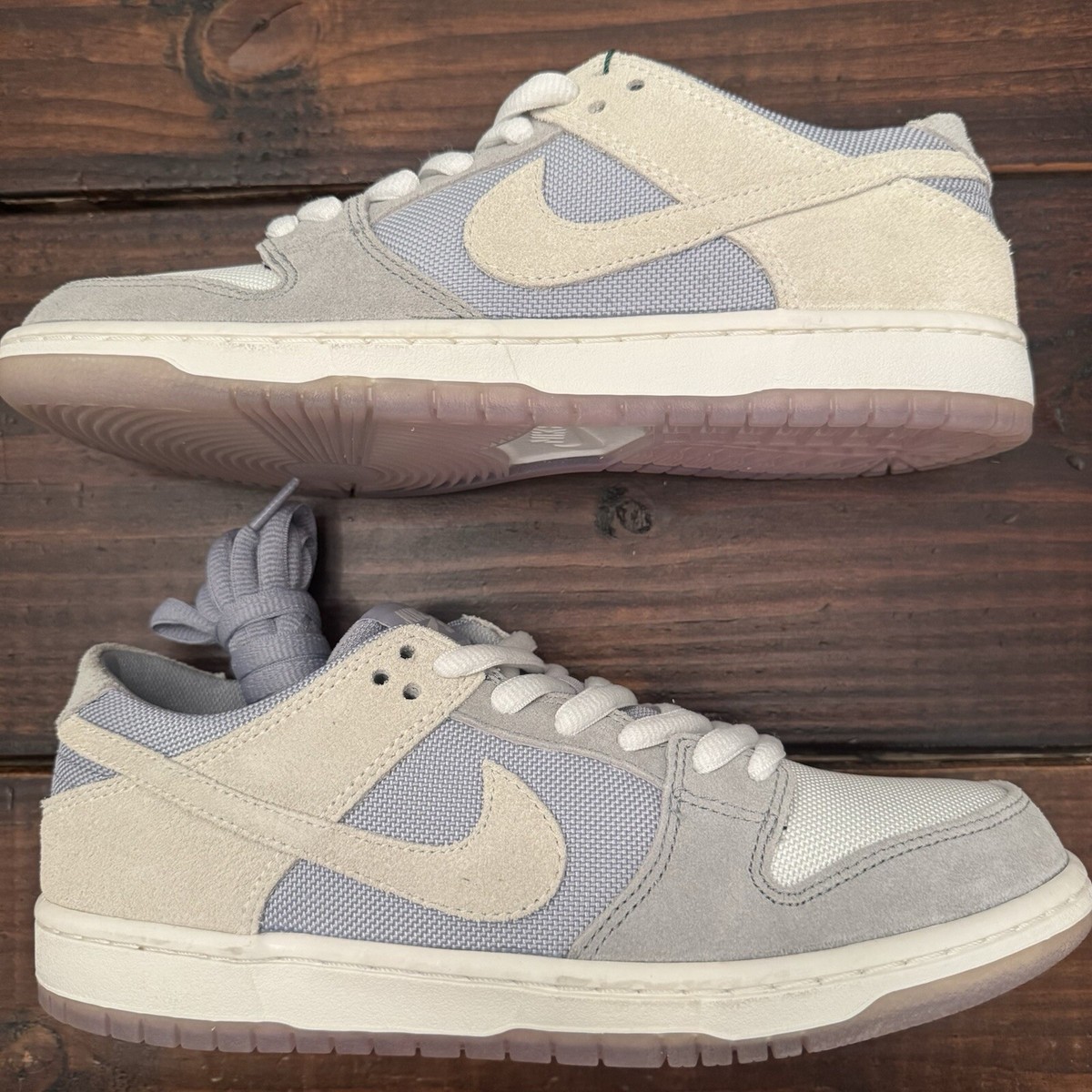 Nike SB Zoom Dunk Low Pro Wolf Grey Summit White Shoes Sz 8.5