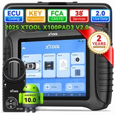 XTOOL USED X100 PAD3 V2.0 Auto Key IMMO Programming Diagnostic Tool Scanner FCA