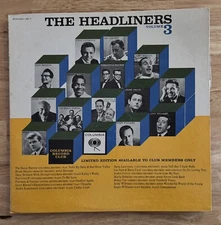 The Headliners, Volume 3 - Various Artists Columbia Record Club GS-11 Mono 1962