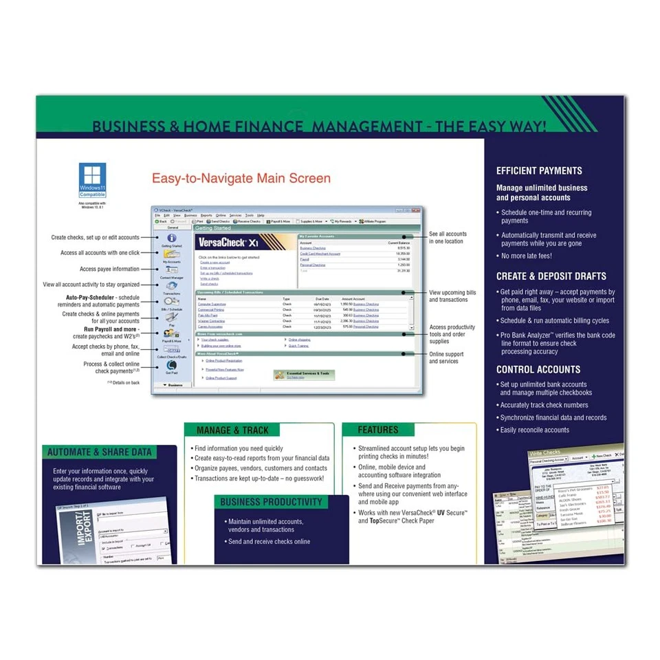 	VersaCheck X1 2023 for QuickBooks - Finance and Check Creation Software	 - Image 2 of 3
