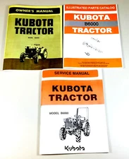 Kubota B6000D Tractor Service Parts Operators Repair Manual Owners Shop Book Set