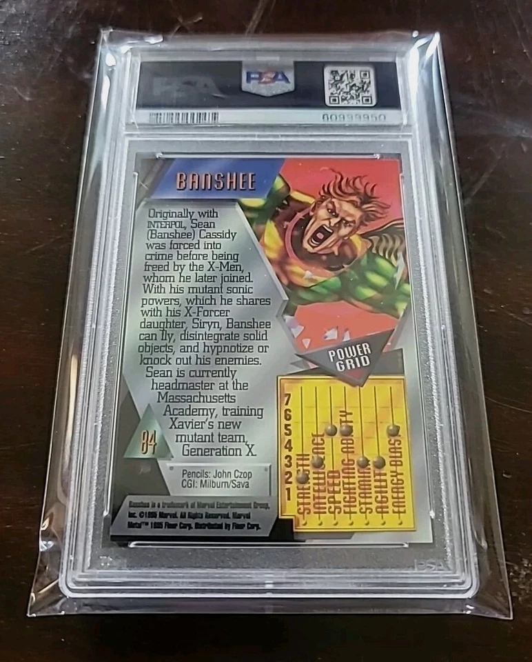 1995 Fleer Ultra Marvel Metal - Banshee X-MEN MUTANTS PSA 9.0 - Image 2 of 3