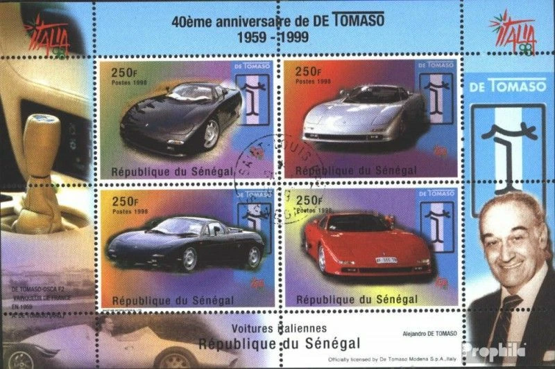 Senegal Block83 (kompl.Ausg.) gestempelt 1999 Automobilhersteller De Tomaso - Bild 1 von 1
