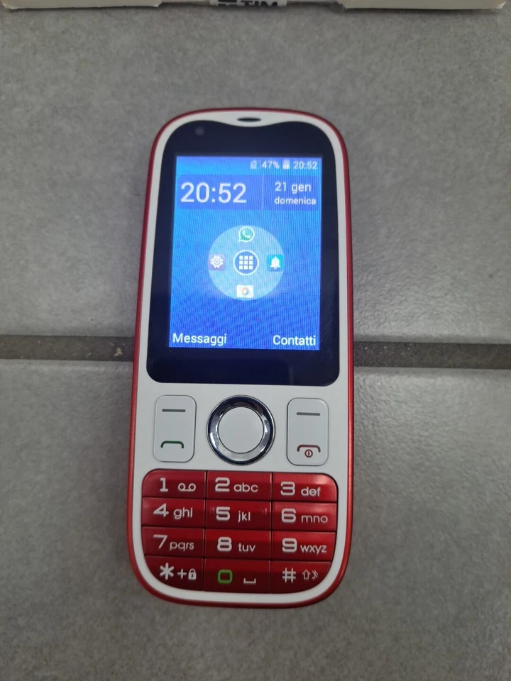 TELEFONO CELLULARE TASTI SEMPLICE TIM EASY 4G 2.4" WHATSAPP INTEGRATO ROSSO - Immagine 2 di 4