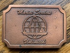 Hit Line USA Marine Services Unlimited Coppertone Belt Buckle