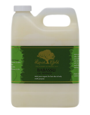 32 Oz Liquid Gold Babassu Oil Used in Moisturizer Soaps Creams Hair Body Product