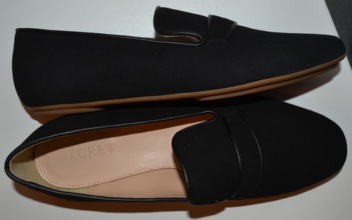 NIB J Crew Georgie Suede Penny Loafers in Black Size 7(US) - Picture 3 of 7