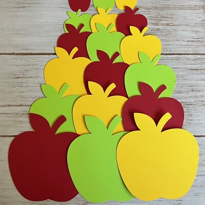 Apple cutouts Decorations Green, Red, Yellow Apples Classroom Teacher Cut outs