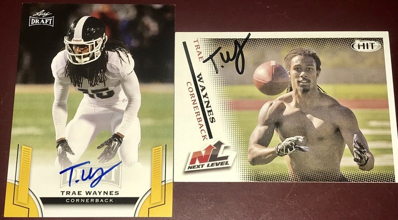 Trae Waynes Cincinnati Bengals NFL auto autograph ROOKIE football card LOT X2 RC