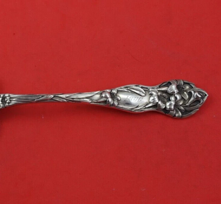 Cuchara de bayas de plata esterlina Lily by Watson "1906" 8 1/2" cubiertos reliquia Foto 3 de 3