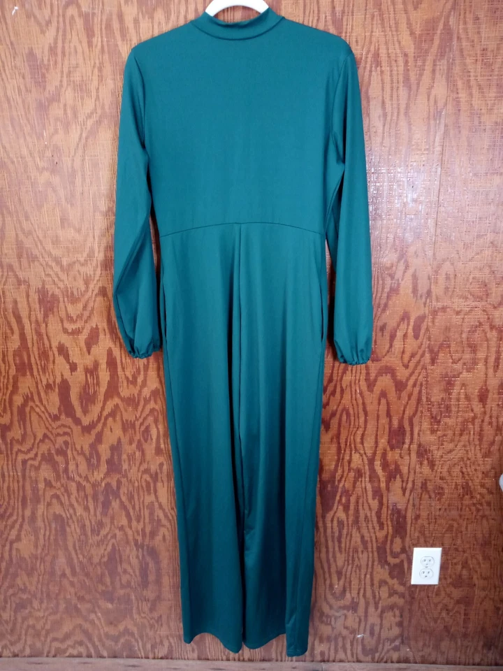 Mameluco verde para mujer manga larga talla L grande Foto 2 de 4