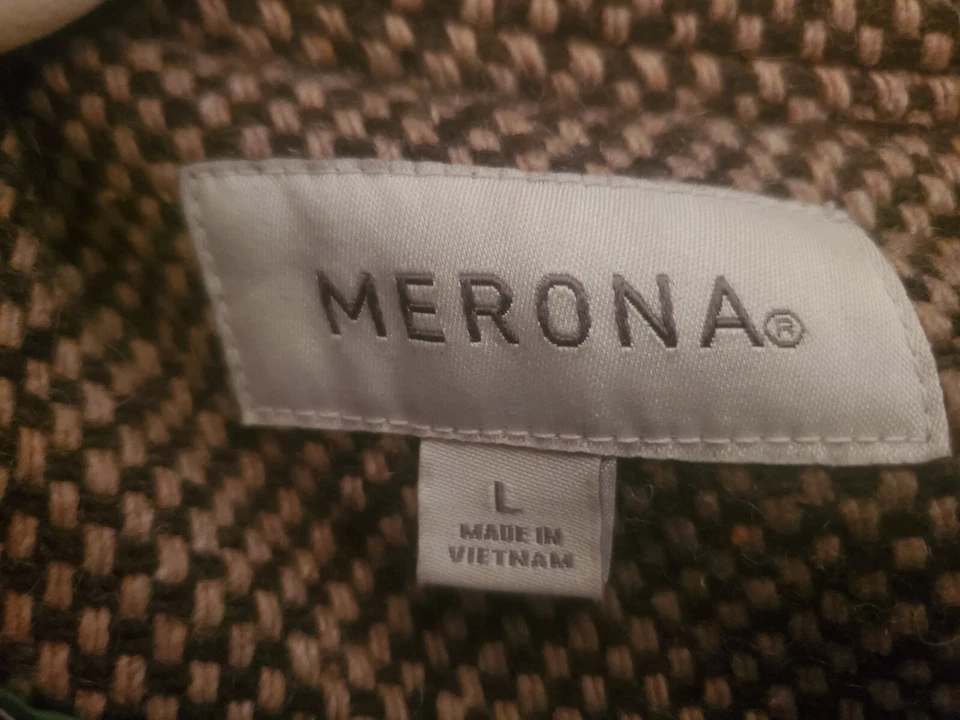 Merona женщин Твидовый жакет, длина талии, коричневый размер большой - Изображение 4 из 4