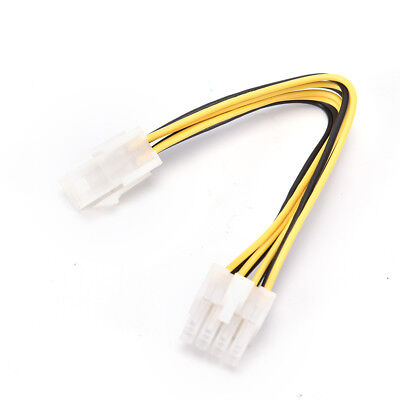 CPU Power Converter 4 Pin Male to 8 Pin Female Extension Power Cord Fad HICA