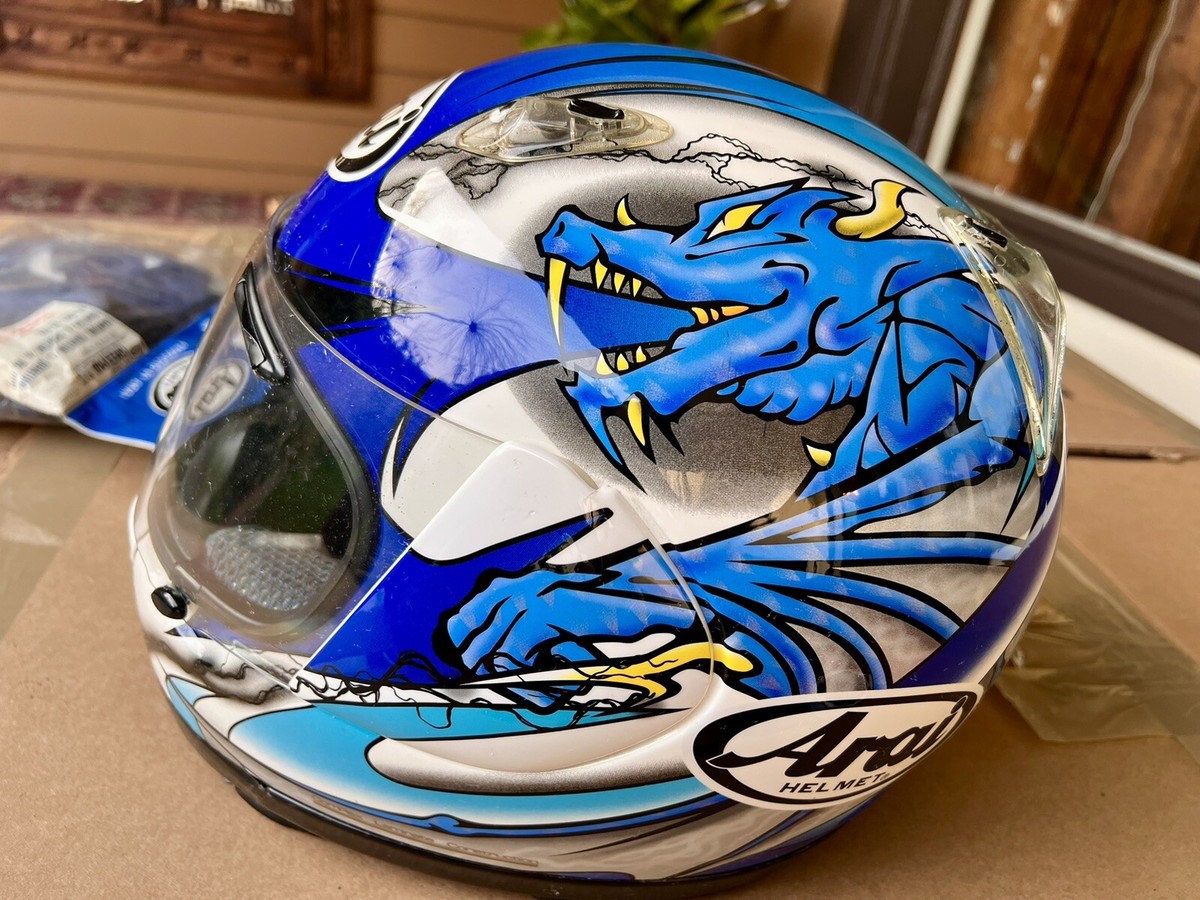 Vintage Agv Dragon Helmet Arai Helmet Blue Vintage 2000 Arai