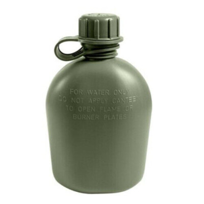#ad #ad NEW US Military Style Tactical Survival OD Green 1 QT HARD PLASTIC Water Canteen $10.87