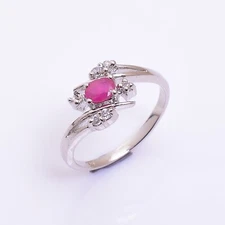 Natural Ruby Oval Cut Gemstone 925 Sterling Silver Women Designer Ring