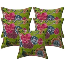 Handwoven Home Decor Cushion Bohemian Kantha Throw Pillow Cover Case Meditation