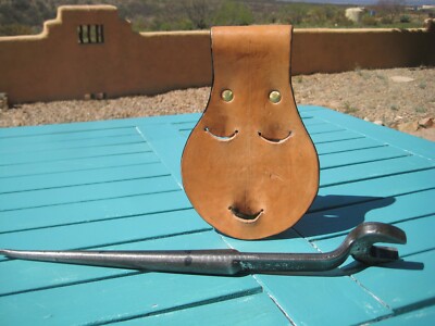Custom Made Spud Wrench Holder Tunnel Connection Oiled Heavy Leather Tool Holder