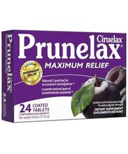 Prunelax Ciruelax Maximum Strength Natural Laxative Tablets Gluten Free 24 Count