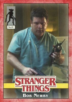 Stranger Things Upside Down Red [50] Character Chase Card 15 Bob Newby