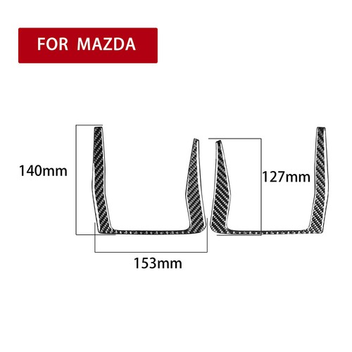 2PCS Carbon Fiber Car Rear Door Handle Frame Stickers Fit For Mazda RX