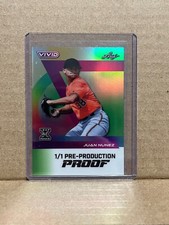 Juan Nunez 2024 Leaf Vivid Baseball 1/1 Pre Production Proof