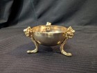 Vtg Footed Metal Pill Box Saccharin Serving Dish - Base Only No Lid - Egg Cup?