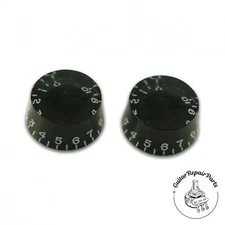 Plastic Speed Knobs, Fits Fine-Splined Split-Shafts (2 pcs) - Black