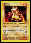 Pokemon Card - Magmar Base Set (Shadowless) 36/102 Uncommon 1st Edition