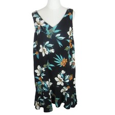 Karen Kane Floral Sleevless A-Line Dress OX Floral Print Dark Fairy Whimsical