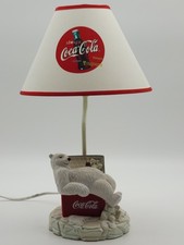 Coca-Cola Polar Bear Lamp Collectible Sign White Red Soda Theme Cooler Bottle