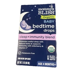 Mommy's Bliss Organic Baby Bedtime Drops + Overnight Immunity Support Ex 08/2026