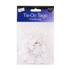 Image of 13 x 20 mm Pre Strung Tag (Pack of 200) White 4257.0
