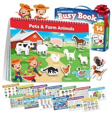 Montessori Preschool Busy Book for Toddlers Ages 3 and Up - Preassembled