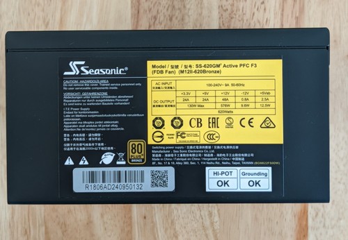 Seasonic M12 II Evo Bronze 620w Fully Modular 80 Plus Bronze PSU - Bild 5 von 6