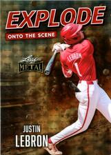 2026 Leaf METAL JUSTIN LEBRON #ED 1/1 ALABAMA CRIMSON TIDE ONE OF ONE GOLD