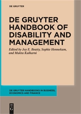 de Gruyter Handbook of Disability and Management (Paperback or Softback)