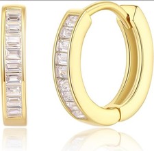 14k Gold Huggie Girls Earrings
