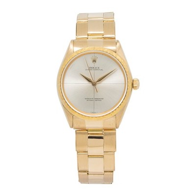 ビンテージ ROLEX OYSTER PERPETUAL ZEPHYR 自動巻き Rolex 34mm Oyster Perpetual Zephyr Vintage 2-Tone Leather watch