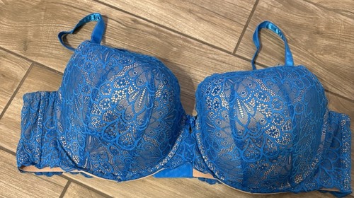 Torrid Bra 50D Blue Lace Underwire NEW