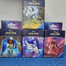 Lorcana Card Sleeves Lot Of 4 Packs matte finish standard size official disney