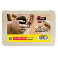 ACTIVA Supreme Artists Air-Dry Clay, White, 2.2 lbs 1 kg | Ultra-Fine