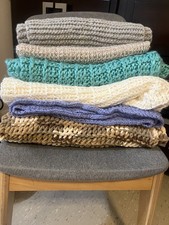Assorted Handmade Scarfs in packs of six very chunky scarfs different colors